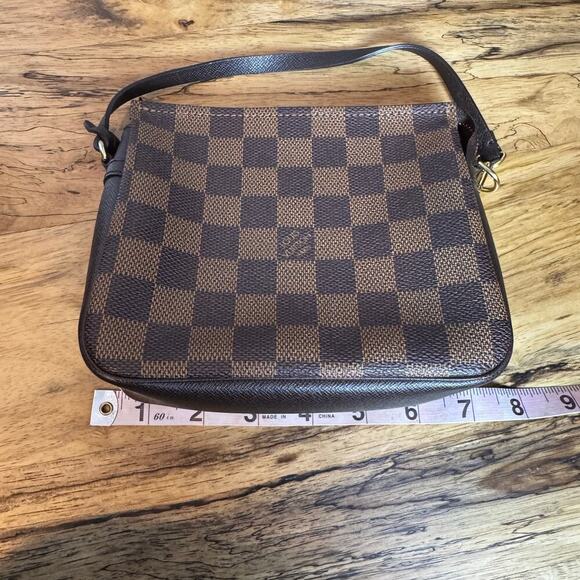 Louis Vuitton Damier Ebene Trousse Make Up Bag with Strap SP1909 - Picture 8 of 8